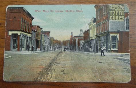 1910s? Shelby, Ohio West Main St. Square Vintage Postcard Posted | Vintage postcard, Shelby, Ohio