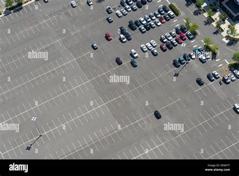 Aerial View Of Parking Lot Stock Photo - Alamy