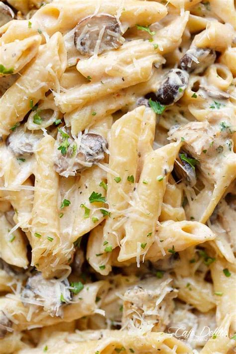 Creamy Mushroom Chicken Pasta (One-Pot) - Cafe Delites