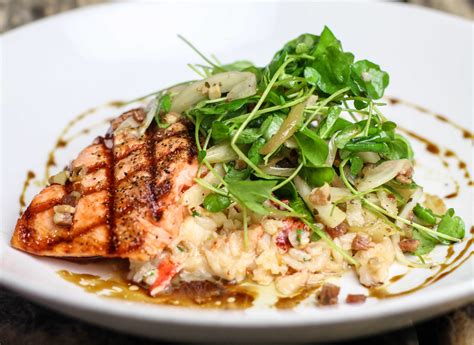 Grilled King Salmon & Lobster Risotto - saltys.com