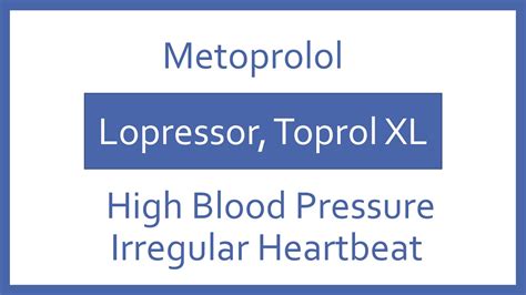 Metoprolol Pronunciation - Generic Name, Brand Name, Indication Top 200 Drugs PTCB NCLEX Test ...