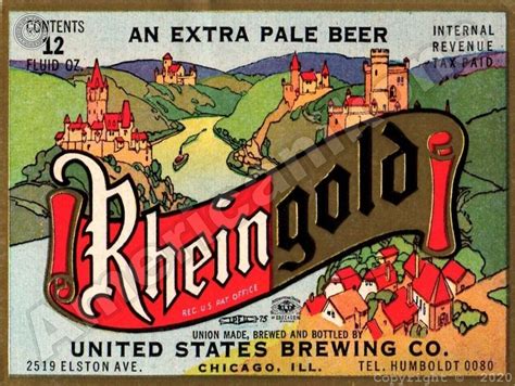 Rheingold Extra Pale Beer Collectible Metal Sign: Chicago, Illinois ...