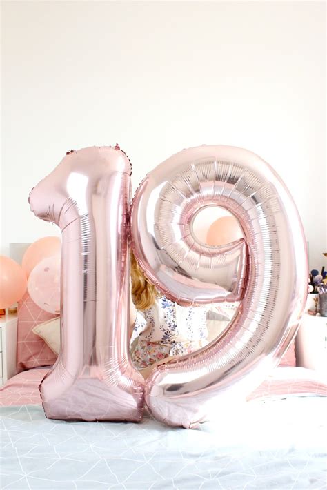 19 Candles to Blow Out - BethEmilyDann | Rose gold number balloons, Happy birthday 19, Happy ...