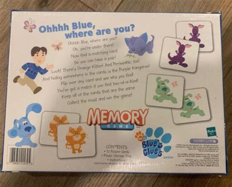 Blue's Clues Memory Game Nick Jr Nickelodeon Match Board Game NEW BRAND ...