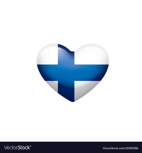 Finland flag on a white Royalty Free Vector Image