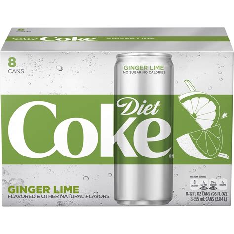 Diet Coke Ginger Lime 8 ct; 12 fl oz | Shipt