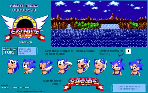 Sonic 1 Sprite Sheet