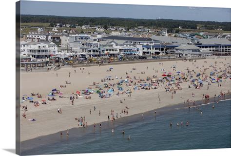 Rye Beach, New Hampshire, USA - Aerial Photograph Wall Art, Canvas ...