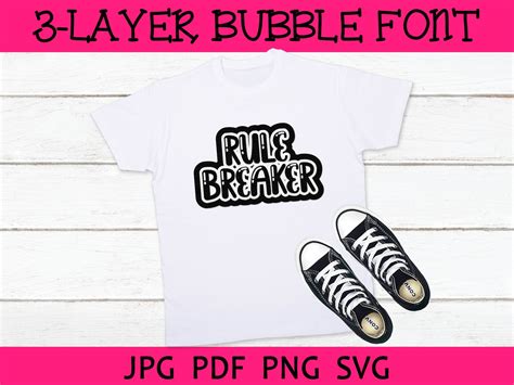 Bubble Outline Font SVG Layer Font SVG Bubble Font - Etsy