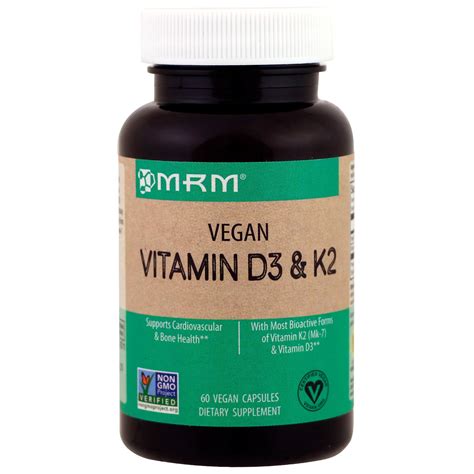 MRM, Vegan Vitamin D3 & K2, 60 Vegan Capsules - iHerb.com