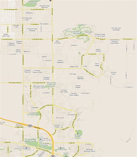 North Scottsdale | Communities Map | Major Subdivisions – Paradise Valley, Scottsdale & Phoenix ...