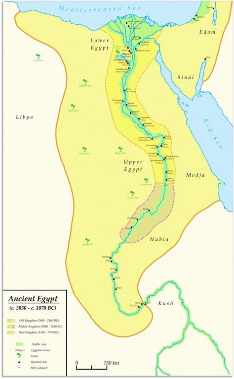 Old Kingdom, Middle Kingdom and New Kingdom - Territorial Comparison | Ancient egypt map, Egypt ...