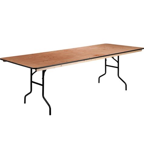 FF Wood Folding Banquet Table 8 Ft