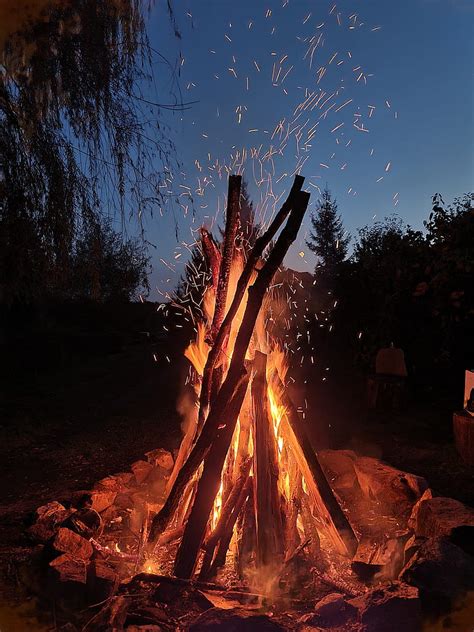 Fire camp, forest, magic, HD phone wallpaper | Peakpx