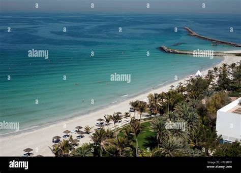 Overlooking the Ajman beach and waterfront, Ajman, UAE Stock Photo - Alamy