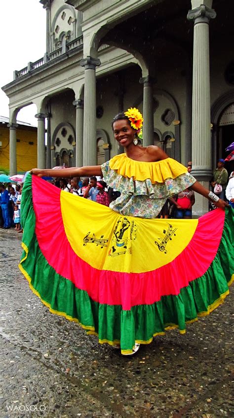 Traditional Fashion of the Afro-Colombian People in Northern and Western Colombia. For rituals ...