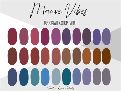 Excited to share this item from my #etsy shop: Mauve Vibes Color Palette | Procreate Color ...