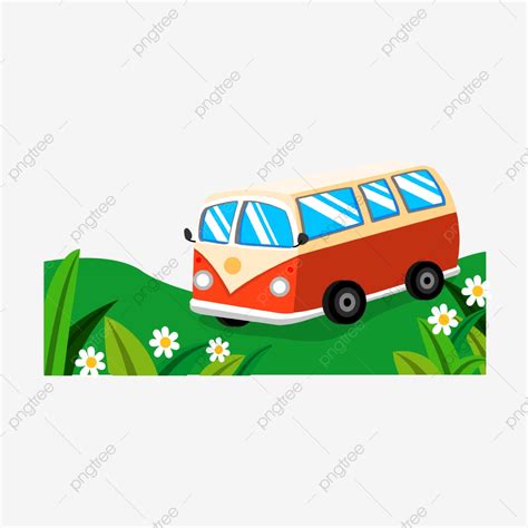 Car Travel Clipart Vector, Cartoon Spring Travel Car, Spring Clipart, National Day Holiday ...