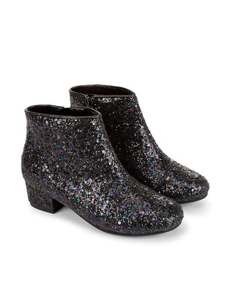 Super Sparkle Ankle Boot | Black | Monsoon | Black ankle boots, Boots, Ankle boot