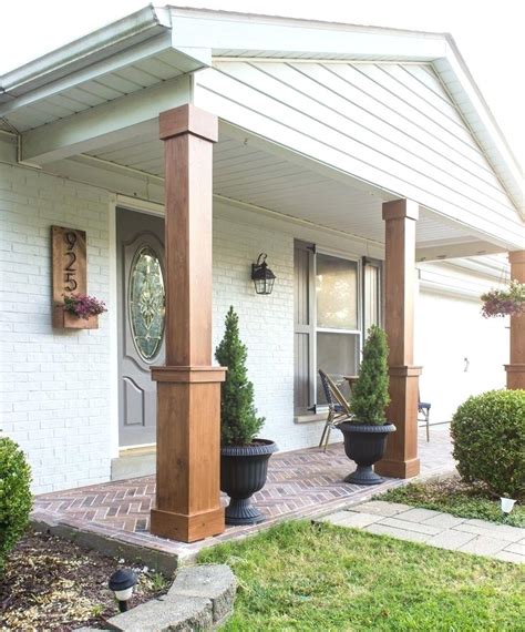 Front Porch Columns How To Wrap Existing In Stained Wood And Build A ...