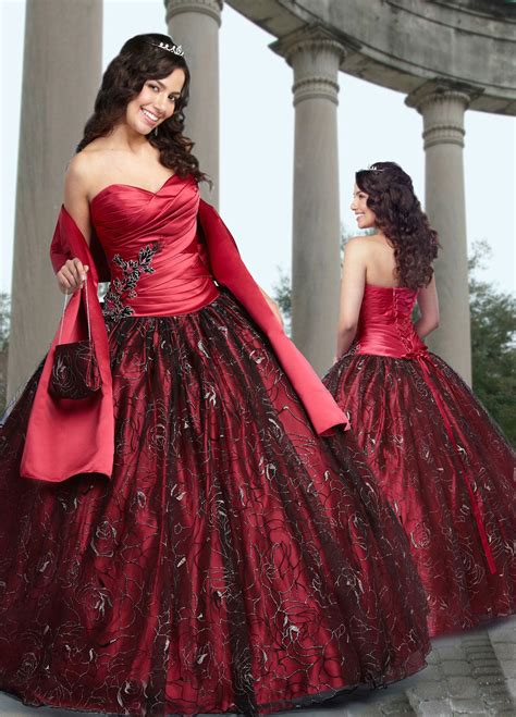 ballgown - a little less modern | Ball gowns, Quince dresses, Red homecoming dresses