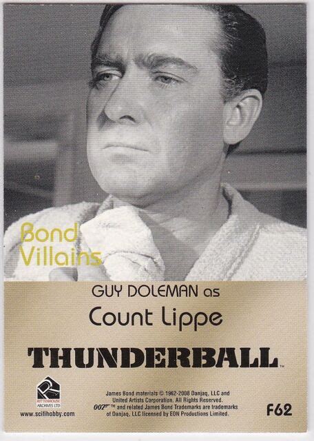 JAMES BOND IN MOTION VILLAINS F62 GUY DOLEMAN AS COUNT LIPPE IN THUNDERBALL | eBay