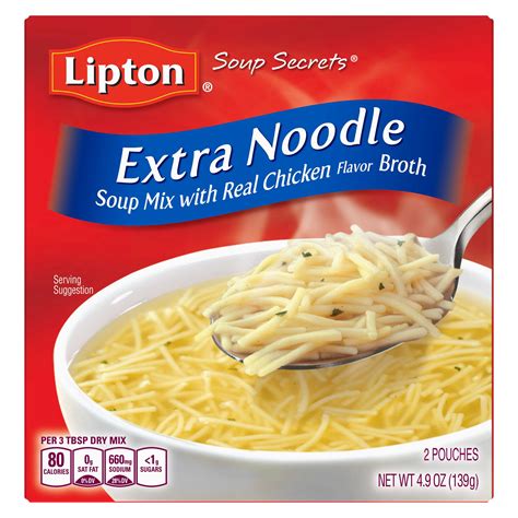 Lipton Soup Secrets Instant Soup Mix Extra Noodle 4.9 oz 2 Count