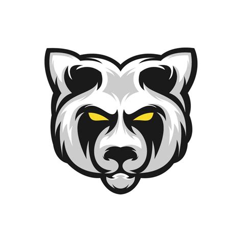 black and white bear head logo esport 35441916 Vector Art at Vecteezy