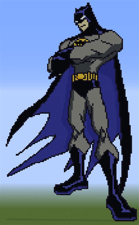 [PixelArt] A comic style Batman I made in Minecraft, hope you guys'll ...