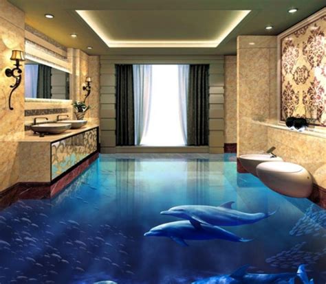 Amazing 3D Floor Mural for Interior Design Ideas | Floor wallpaper, Floor murals, Waterproof ...