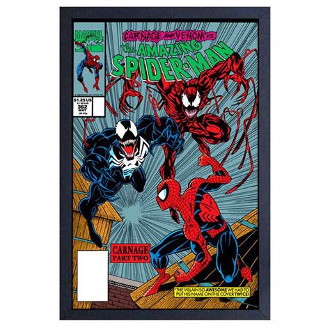 Spider-Man Venom Carnage Comic Cover Framed Art Print