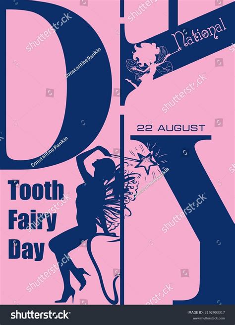 Poster August Event National Tooth Fairy Stock Vector (Royalty Free ...