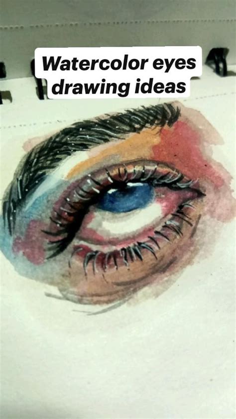 Watercolor eyes drawing ideas