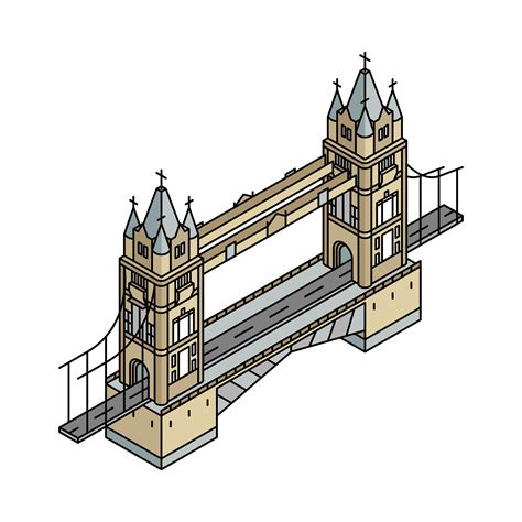 Illustration of London bridge in UK - Download Free Vectors, Clipart Graphics & Vector Art