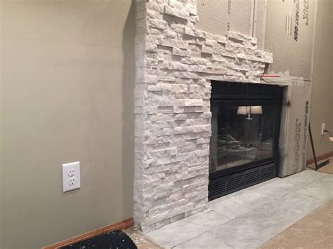 Stacked Stone Tile Fireplace Surround – Mriya.net