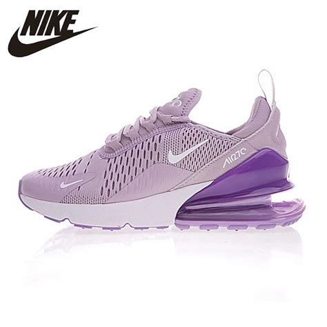 Original Nike Air Max 270 Women's Running Shoes Purple White Shock Absorption Non slip ...