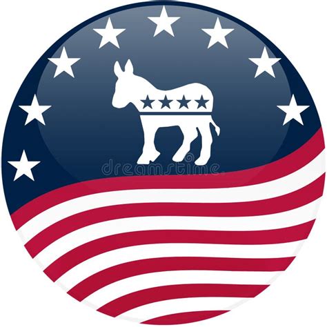 Democrat Button - Waving Flag Stock Images - Image: 5139994