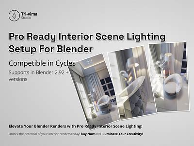 Pro Ready Interior Scene Lighting Setup For Blender by tri-vima on Dribbble