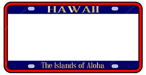 Blank Hawaii State License Plate Nobody, Illustration, America, United States PNG Transparent ...