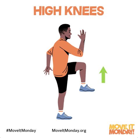 Fitness Challenges - High Knees - The Monday Campaigns