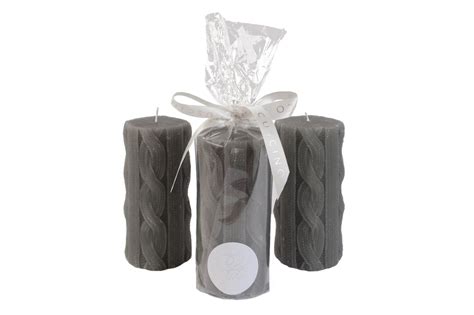 dark grey chunky candles | Coco Cuscino