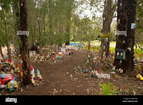 Gnomesville before the Great Gnomesville Flood of 2018 Stock Photo - Alamy