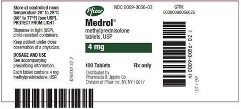 Medrol - FDA prescribing information, side effects and uses