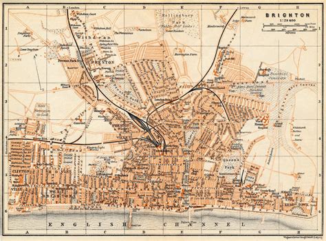 Free Map of Brighton 1907 from the Internet Map Archive | Brighton map, City map, Antique maps