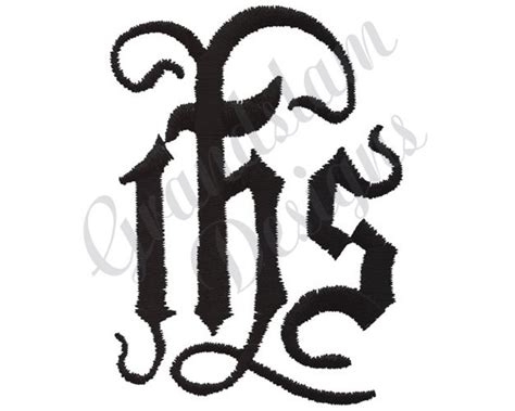 Jesus Christ IHS Symbol Machine Embroidery Design - Etsy