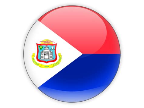 Round icon. Illustration of flag of Sint Maarten