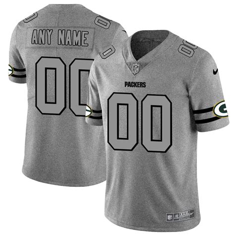 Green Bay Packers Custom Men's Nike Black Golden Limited NFL 100 Jersey ...