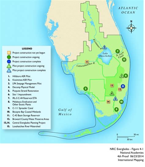 Map Of Florida Showing The Everglades - Printable Maps