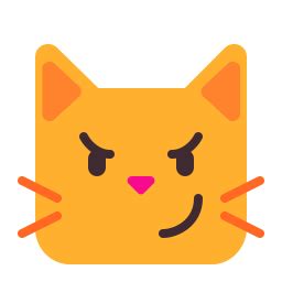 Cat With Wry Smile Flat Icon | FluentUI Emoji Flat Iconpack | Microsoft