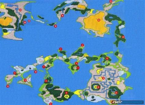 Labeled Final Fantasy 1 World Map - Carolina Map